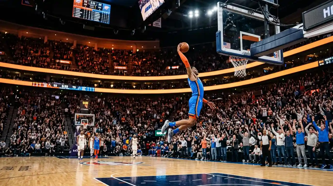 NBA-koripallo-ottelu täydellä katsomolla — vedonlyönnin jännitys tiivistyy pelikentällä